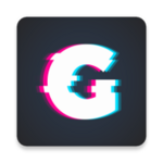 glitch video maker android application logo